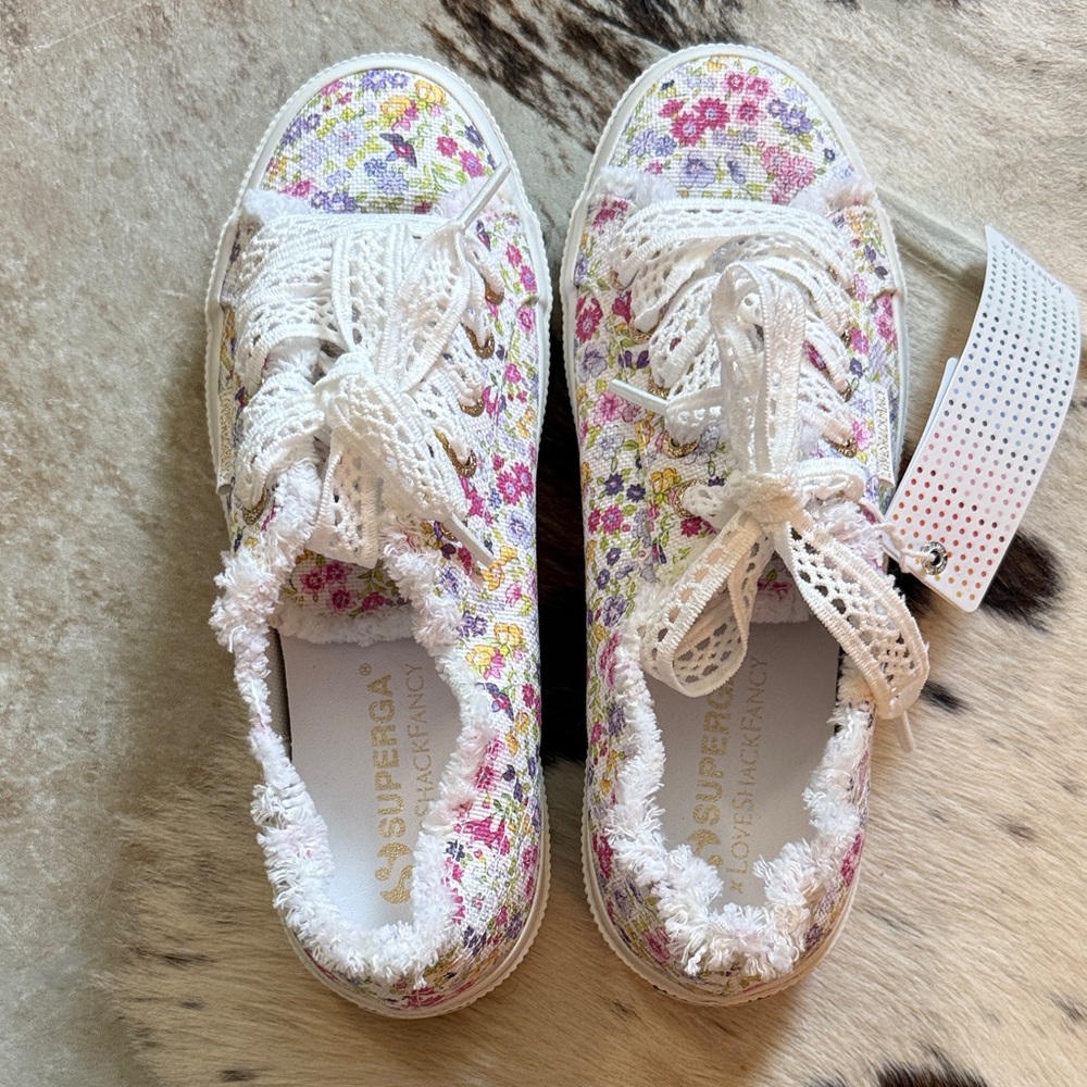 Superga x LoveShackFancy Pink Floral Sneakers - Picture 3 of 10